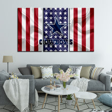 Load image into Gallery viewer, Dallas Cowboys American Flag Wall Canvas 2
