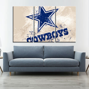 Dallas Cowboys Paint Splash Wall Canvas 2