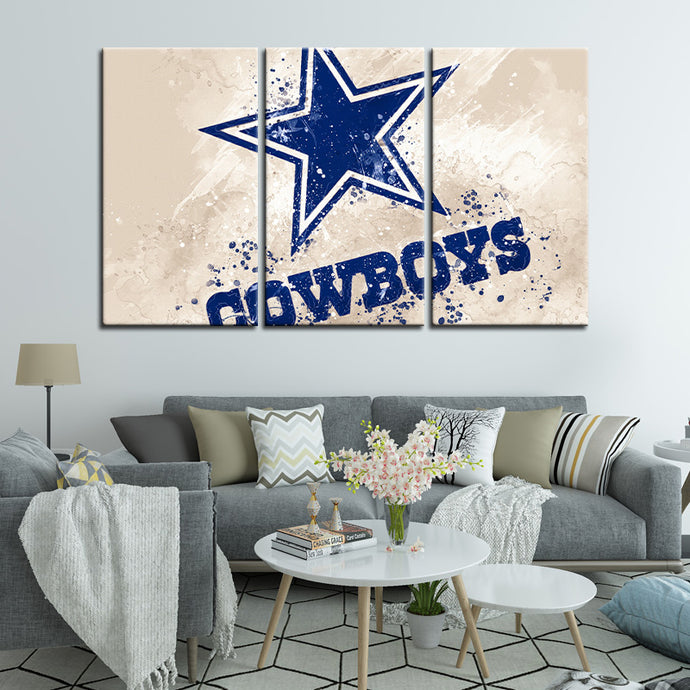 Dallas Cowboys Paint Splash Wall Canvas 2