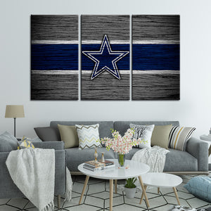 Dallas Cowboys Wooden Look Wall Canvas 2