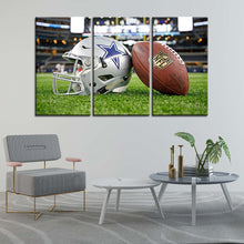 Load image into Gallery viewer, Dallas Cowboys Football &amp; Helmet Wall Canvas 2