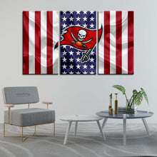 Load image into Gallery viewer, Tampa Bay Buccaneers American Flag Look Wall Canvas 2