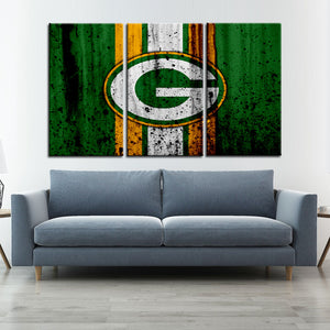 Green Bay Packers Rough Sign Wall Canvas 2