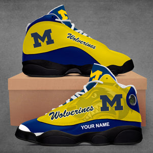 Michigan Wolverines Casual 3D Air Jordon Shoes