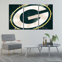 Load image into Gallery viewer, Green Bay Packers Paint Splash Wall Canvas