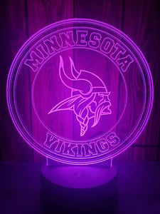 Minnesota Vikings 3D LED Lamp 1