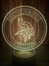 Load image into Gallery viewer, Minnesota Vikings 3D LED Lamp 1