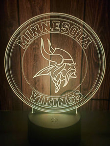 Minnesota Vikings 3D LED Lamp 1