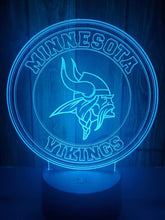 Load image into Gallery viewer, Minnesota Vikings 3D LED Lamp 1