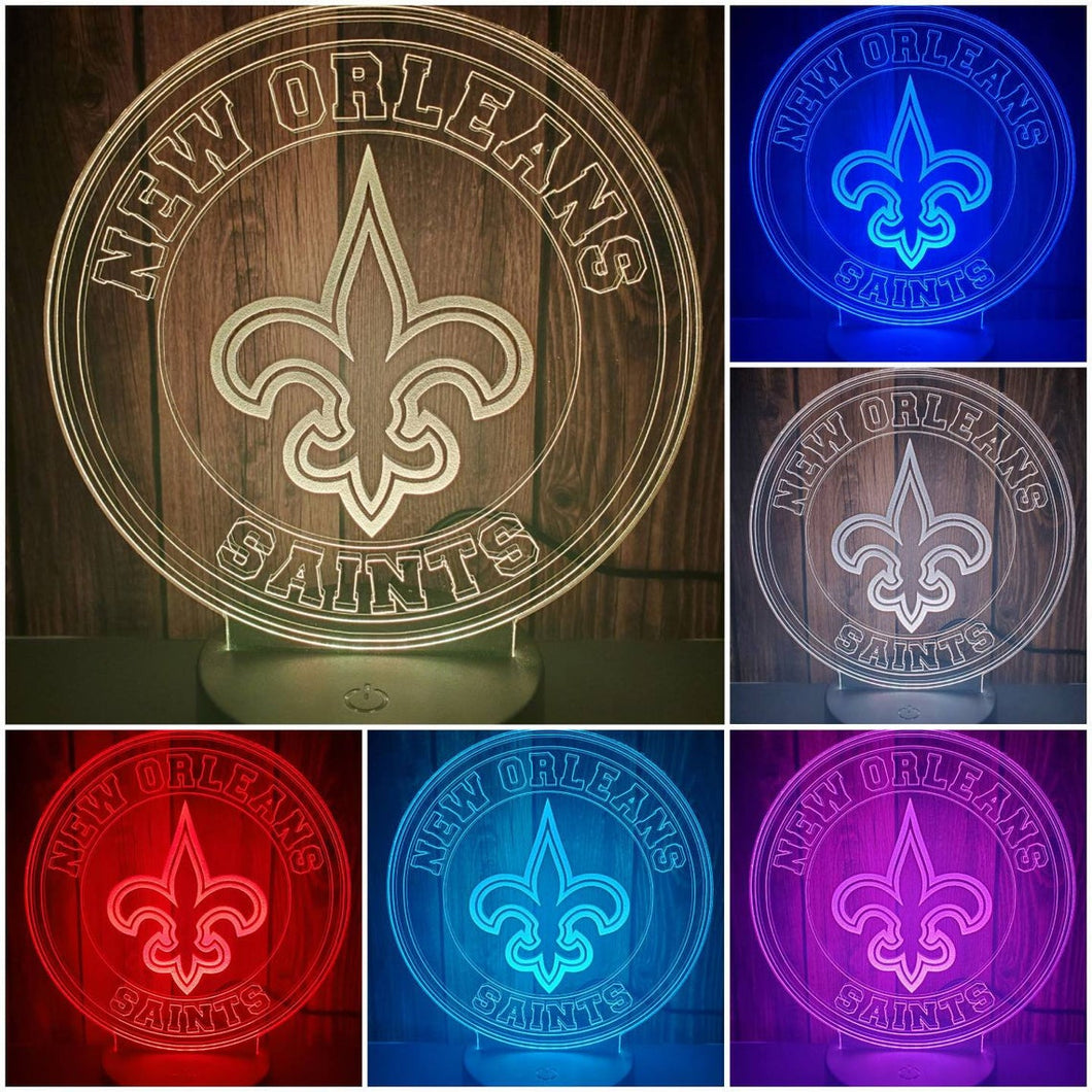 New Orleans Saints 3D LED Lamp 1