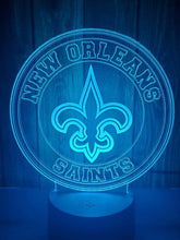 Load image into Gallery viewer, New Orleans Saints 3D LED Lamp 1