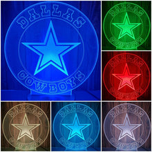 Load image into Gallery viewer, Dallas Cowboys 3D LED Lamp 1