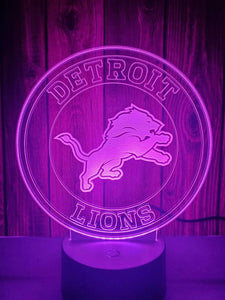 Detroit Lions 3D LED Lamp
