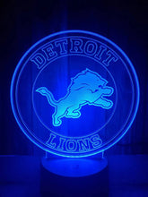 Load image into Gallery viewer, Detroit Lions 3D LED Lamp