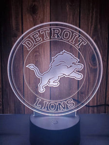 Detroit Lions 3D LED Lamp
