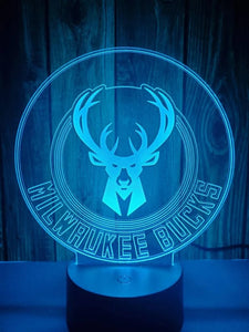 Milwaukee Bucks 3D LED Lamp