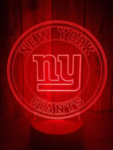 Load image into Gallery viewer, New York Giants 3D LED Lamp 1