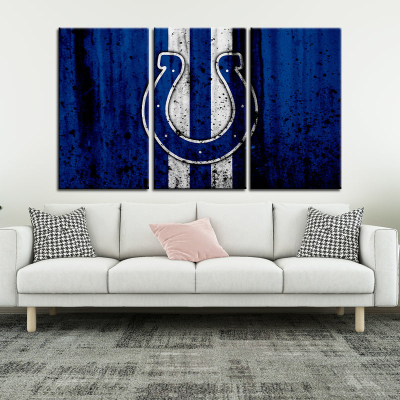 Indianapolis Colts Rough Look Wall Canvas 2