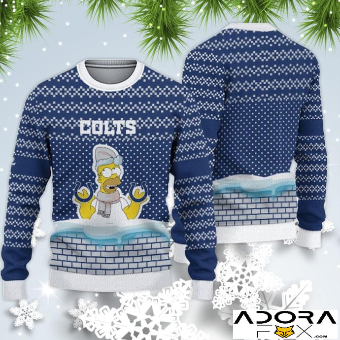 Indianapolis Colts Simpsons Ugly Christmas Sweatshirt