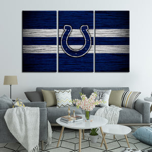 Indianapolis Colts Wooden Look Wall Canvas 2