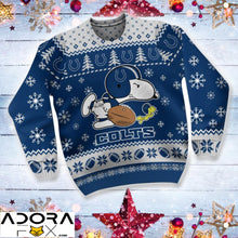 Load image into Gallery viewer, Indianapolis Colts Snoopy Ugly Christmas Sweatshirt