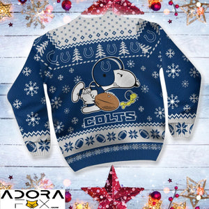 Indianapolis Colts Snoopy Ugly Christmas Sweatshirt