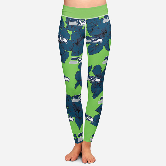 Seattle Seahawks Tropical Floral Leggings