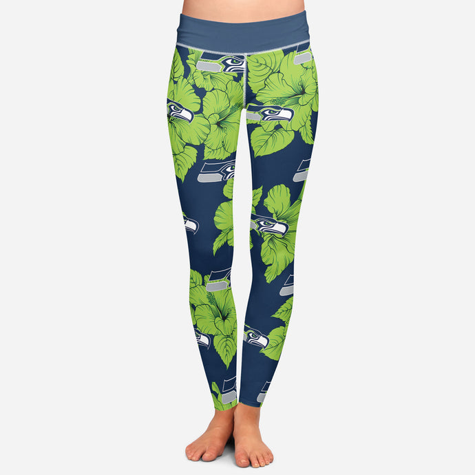 Seattle Seahawks Tropical Floral Leggings