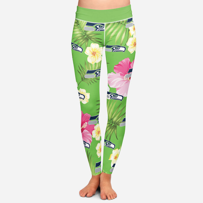 Seattle Seahawks Summer Floral Leggings