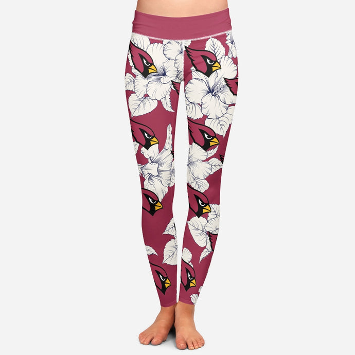 Arizona Cardinals Tropical Floral Leggings