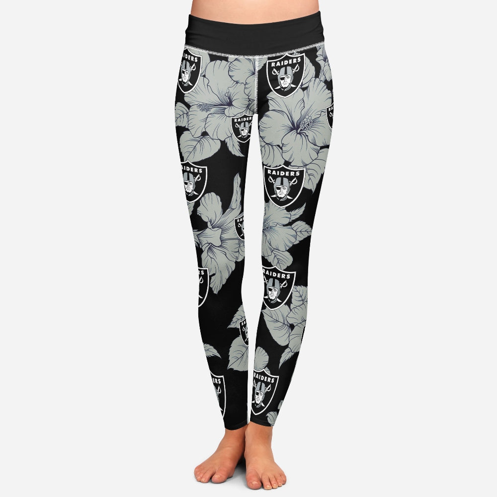 Las Vegas Raiders Tropical Floral Leggings