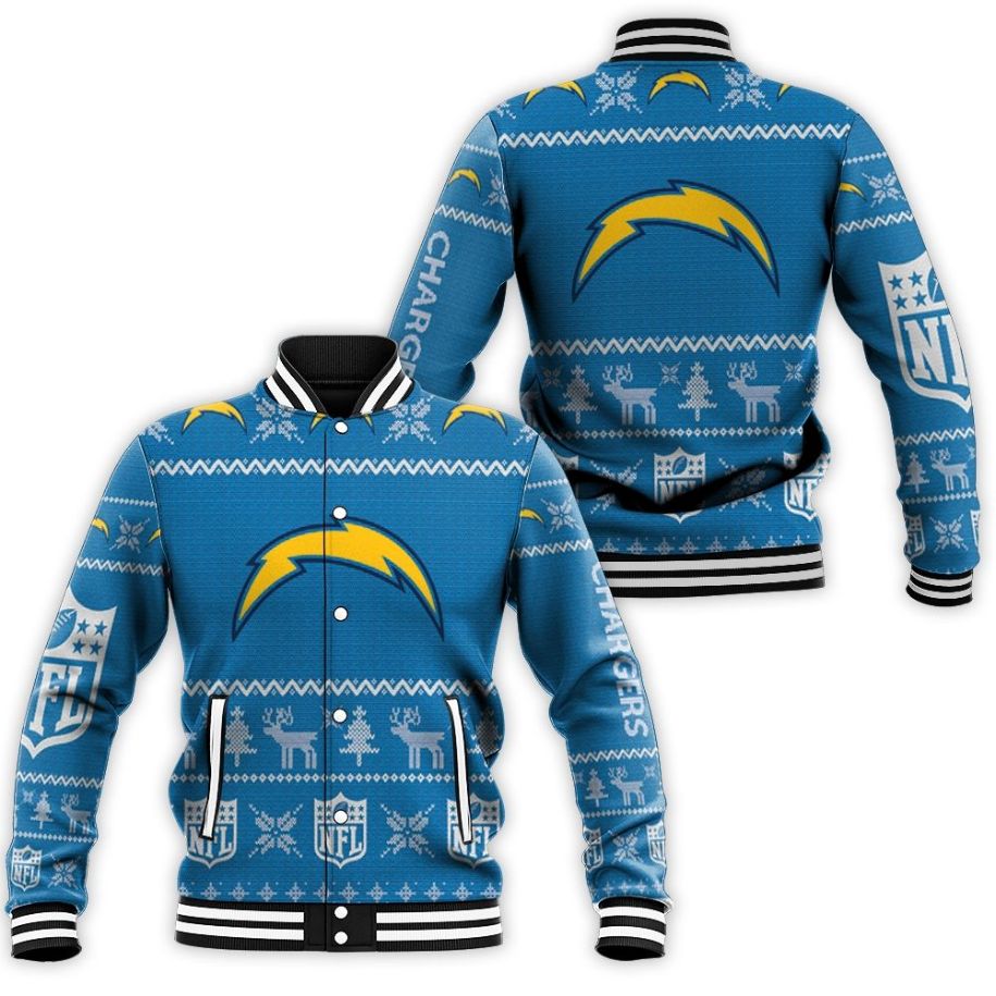 Los Angeles Chargers Christmas Letterman Jacket