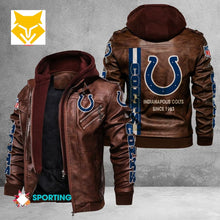 Load image into Gallery viewer, Indianapolis Colts Casual Leather Jacket