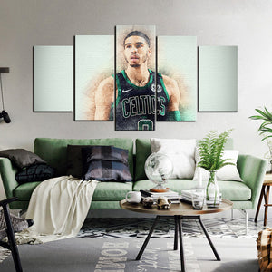 Jayson Tatum Boston Celtics Wall Art Canvas