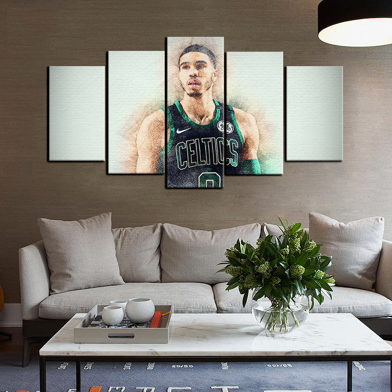 Jayson Tatum Boston Celtics Wall Art Canvas