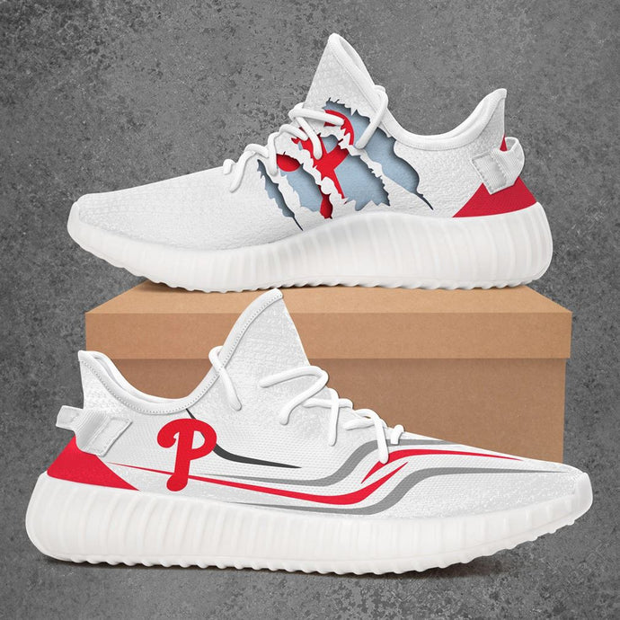 Philadelphia Phillies Casual 3D Yeezy Shoes