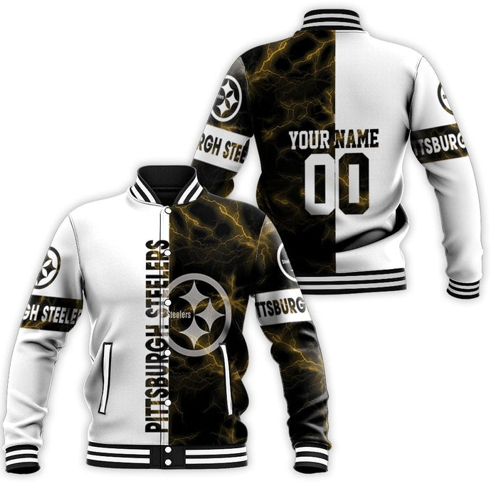 Pittsburgh Steelers Casual 3D Letterman Jacket