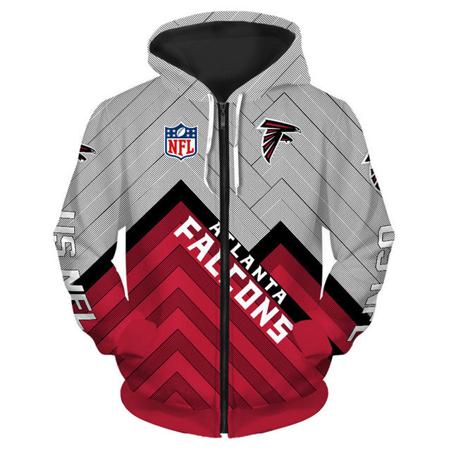 Atlanta Falcons 3D Zipper Hoodie