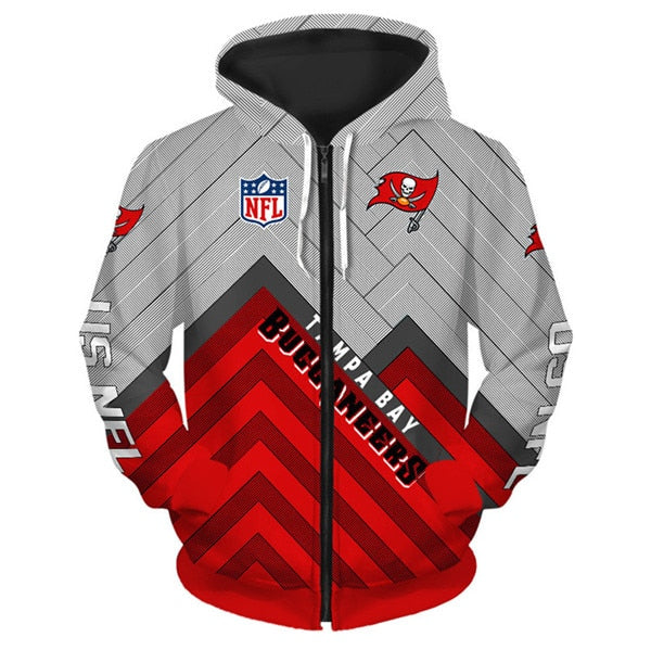 Tampa Bay Buccaneers 3D Zipper Hoodie