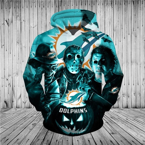 Miami Dolphins Halloween Hoodie