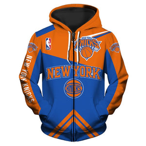 New York Knicks 3D Zipper Hoodie
