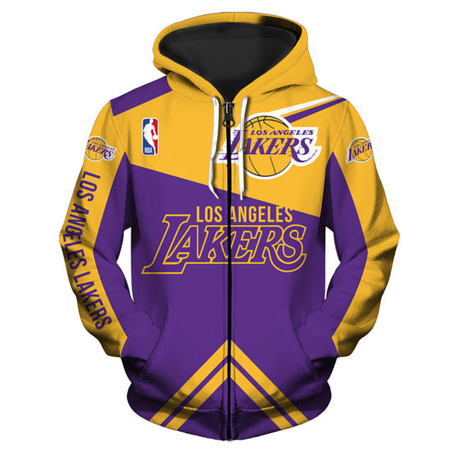 Los Angeles Lakers 3D Zipper Hoodie