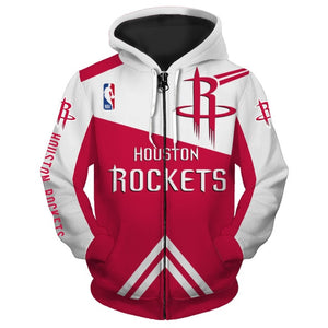 Houston Rockets 3D Zipper Hoodie