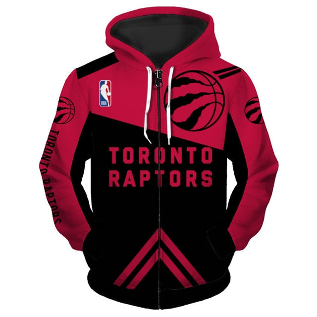 Toronto Raptors 3D Zipper Hoodie