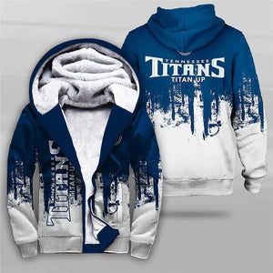 Tennessee Titans 3D Thick Zipper Hoodie