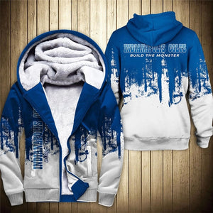 Indianapolis Colts 3D Thick Zipper Hoodie