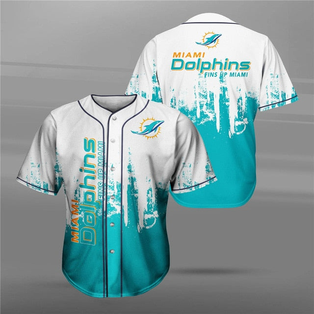 Miami Dolphins 3D Baseball Shirt