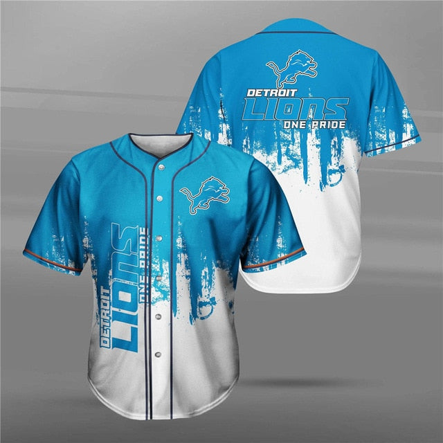 Detroit Lions 3D Baseball Shirt