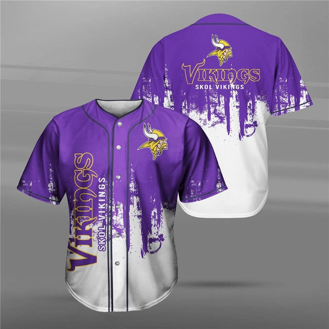 Minnesota Vikings 3D Baseball Shirt