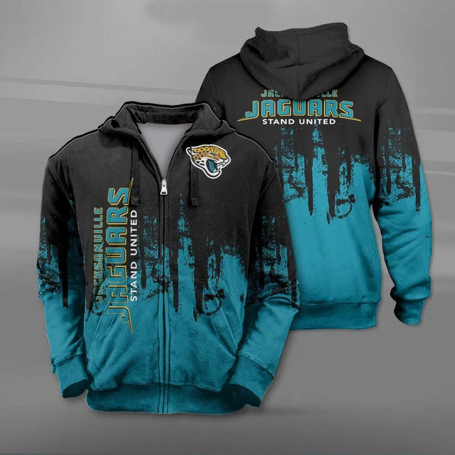 Jacksonville Jaguars 3D Zipper Hoodie